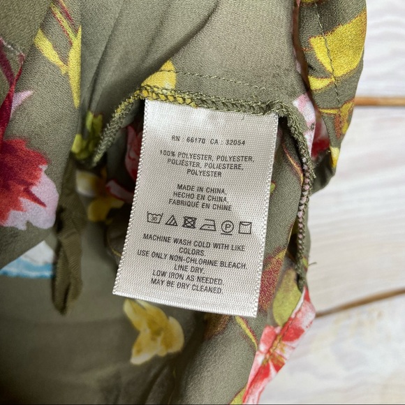 Maeve Vallita Off Shoulder Top Green Floral Ruffle - Picture 5 of 7